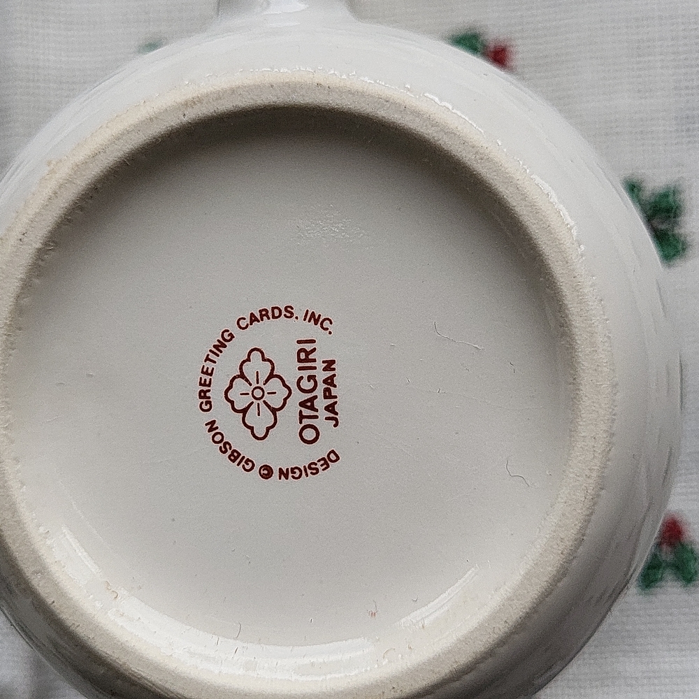 Vintage Gibson Greetings Otagiri Japan Serving Tray & 4 Mugs - Picture 6 of 6